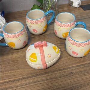Temp-Tations spring/Easter egg dish and mugs